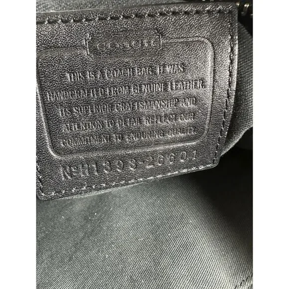 *Flawed* Coach Legacy Leather Double Gusset Crossbody Bag Black Leather 26601 - Picture 3 of 16